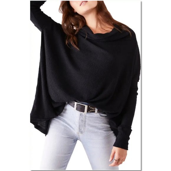 SALE Free People NWT Juicy Long Sleeve Cowl Neck Top Retail $88 - Picture 2 of 6